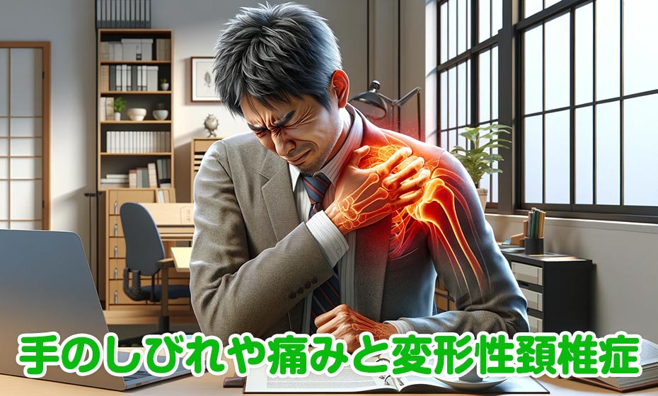 手のしびれや痛みと変形性頚椎症