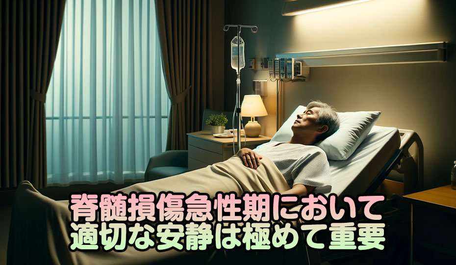 脊髄損傷急性期において適切な安静は極めて重要