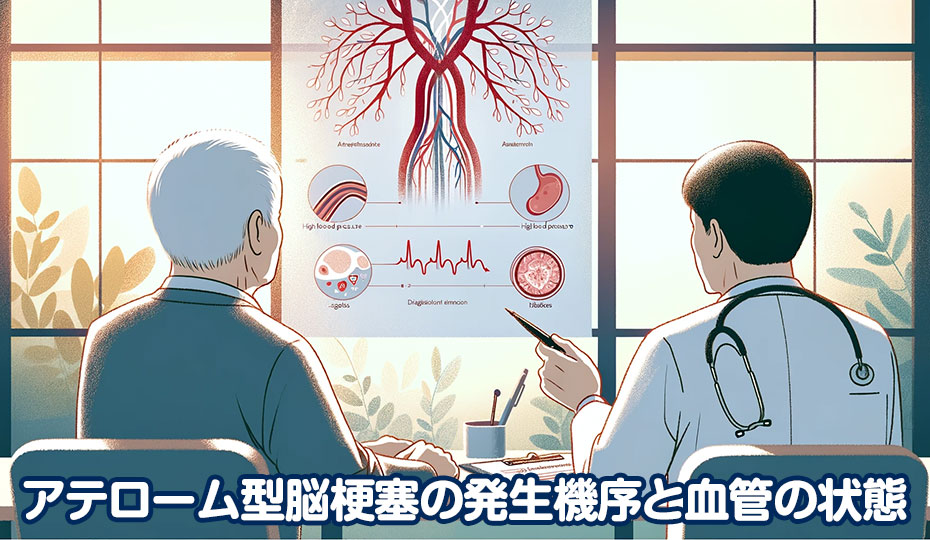 アテローム型脳梗塞の発生機序と血管の状態
