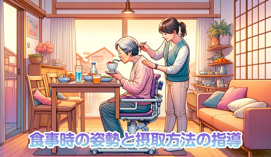 食事時の姿勢と摂取方法の指導