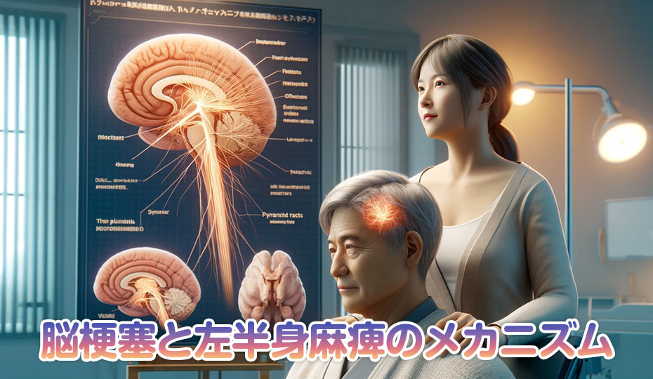 脳梗塞と左半身麻痺の基本的なメカニズム
