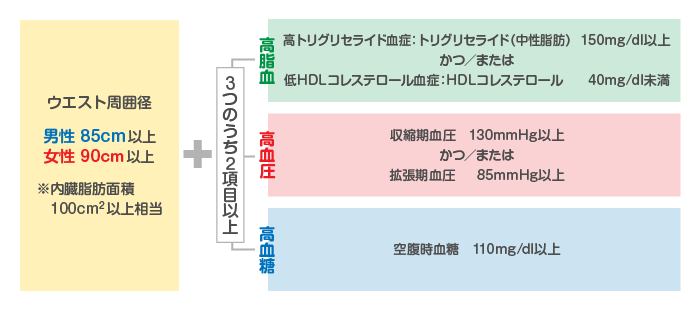 厚生労働省「メタボリックシンドロームの診断基準」より